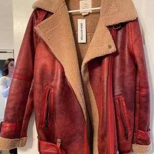 Urban outfitters sheepskin Sherpa lined jacket.